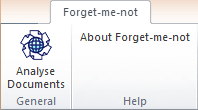 Forget-me-not ribbon in MS Word / PowerPoint