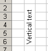 Excel: Vertical text example