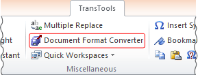 Document Format Convertor button