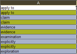 Screenshot: Results after using Highlight option