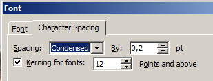 Text spacing properties in PowerPoint