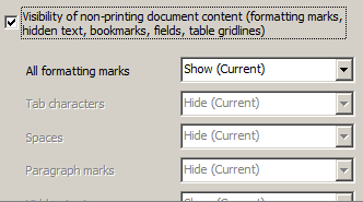 Screenshot: Advanced mode