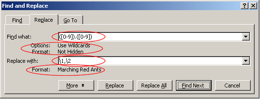 Screenshot: Before using the tool