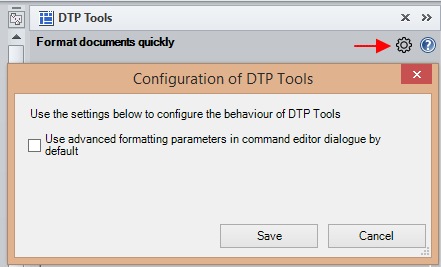 Configuration dialogue