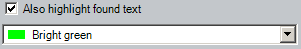 Highlight found text option