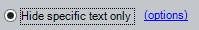 Additional options for hiding specific text
