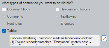 Hide text based on its location
