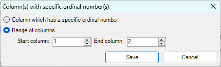 Adding a column which has a specific ordinal number