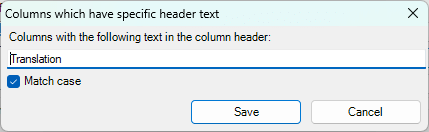 Adding a column which has specific header text