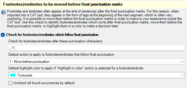 Check settings for footnotes/endnotes to be moved before preceding final punctuation marks
