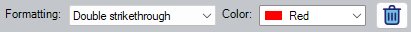 Adding or deleting a custom set of formatting