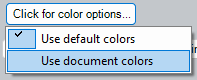 Selecting the set of colors for the Color lists