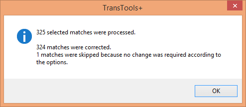 Document correction report