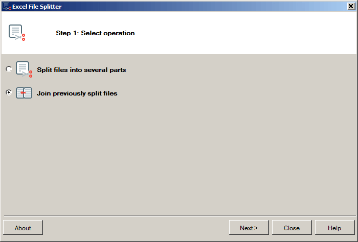 Select operation (join files)